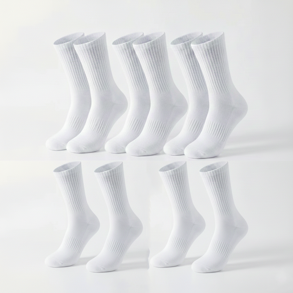 Pack De 5 Calcetines Cómodos – Blanco