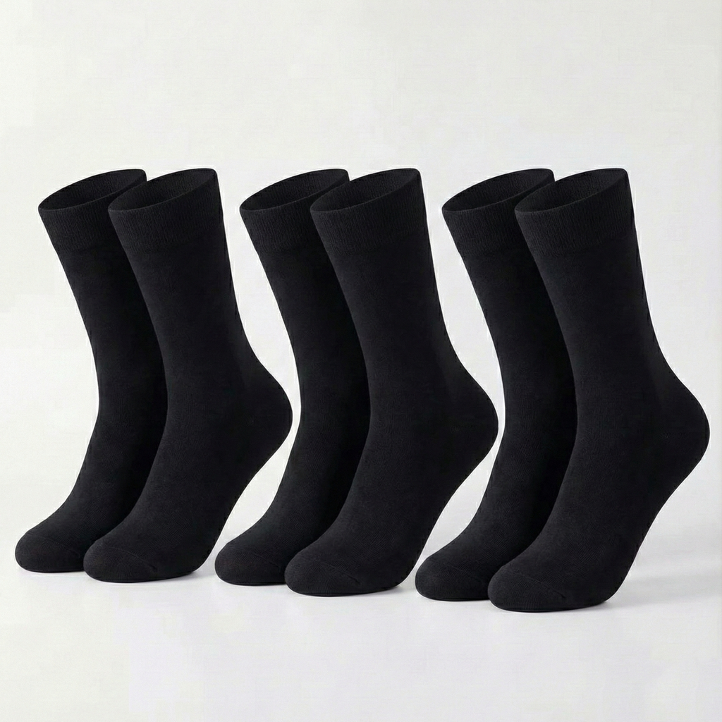 Pack De 3 Calcetines Elegantes – Negro